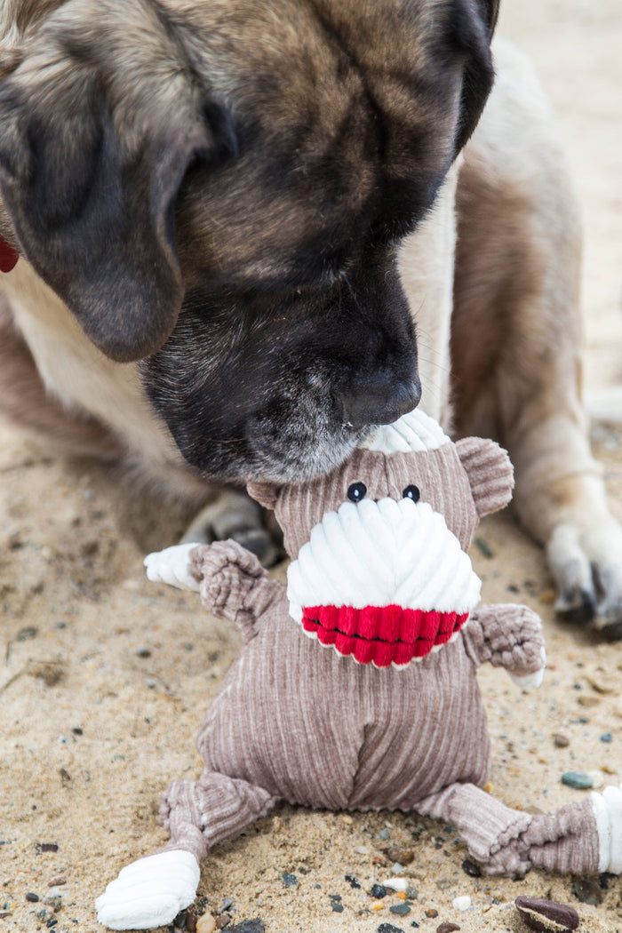 HuggleGroup - Stuey Sock Monkey Knottie®  Plush Dog Toy - Dog.Dog.Cat.