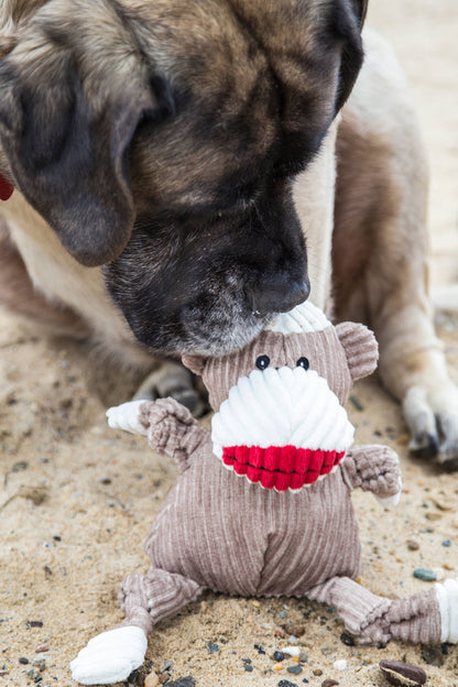 HuggleGroup - Stuey Sock Monkey Knottie®  Plush Dog Toy - Dog.Dog.Cat.