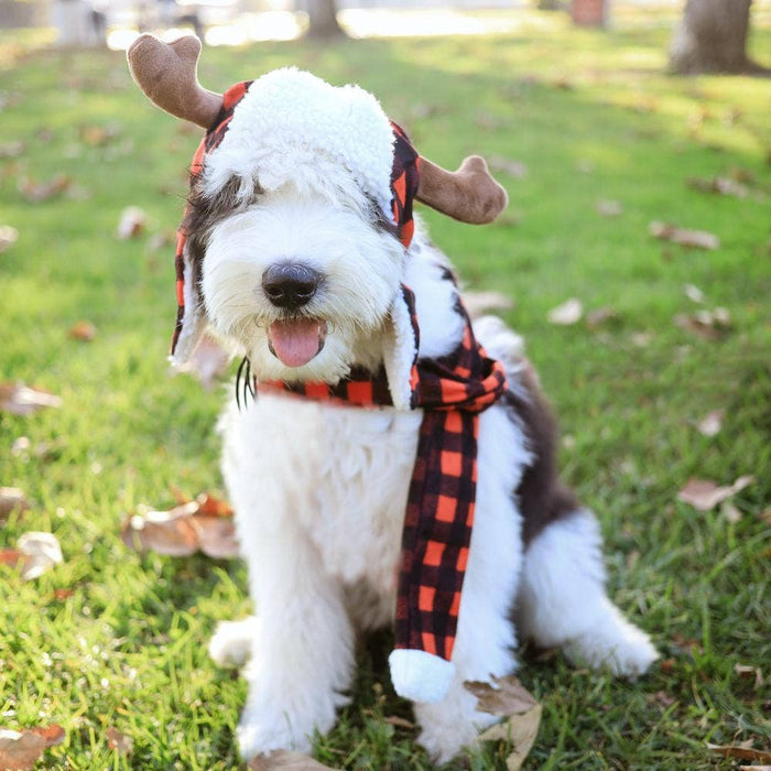 Huxley & Kent - Buffalo Check Antler Hat with SnugFit® - Dog.Dog.Cat.