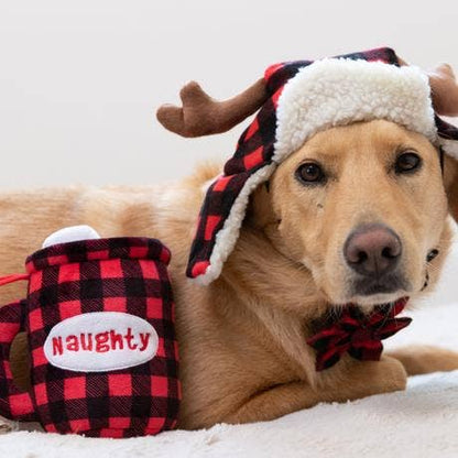 Huxley & Kent - Buffalo Check Antler Hat with SnugFit® - Dog.Dog.Cat.
