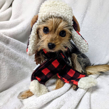 Huxley & Kent - Buffalo Check Antler Hat with SnugFit® - Dog.Dog.Cat.