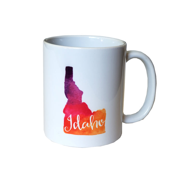 Idaho Ceramic MUG, watercolor