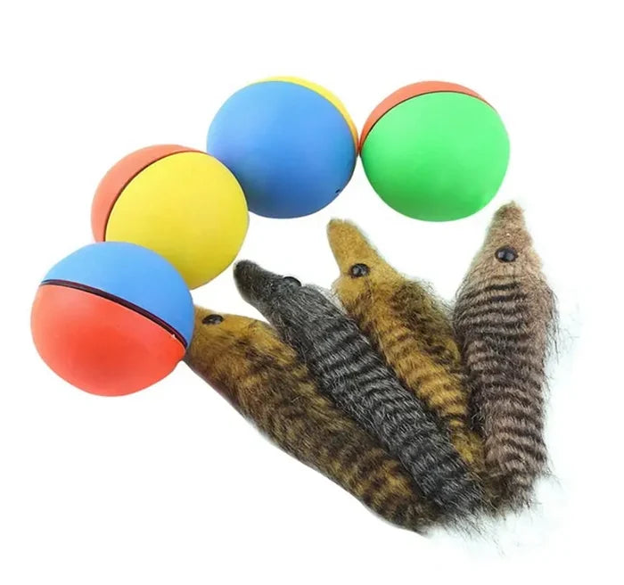 Motor Operated Ball with a Furry Tail - Dog.Dog.Cat.