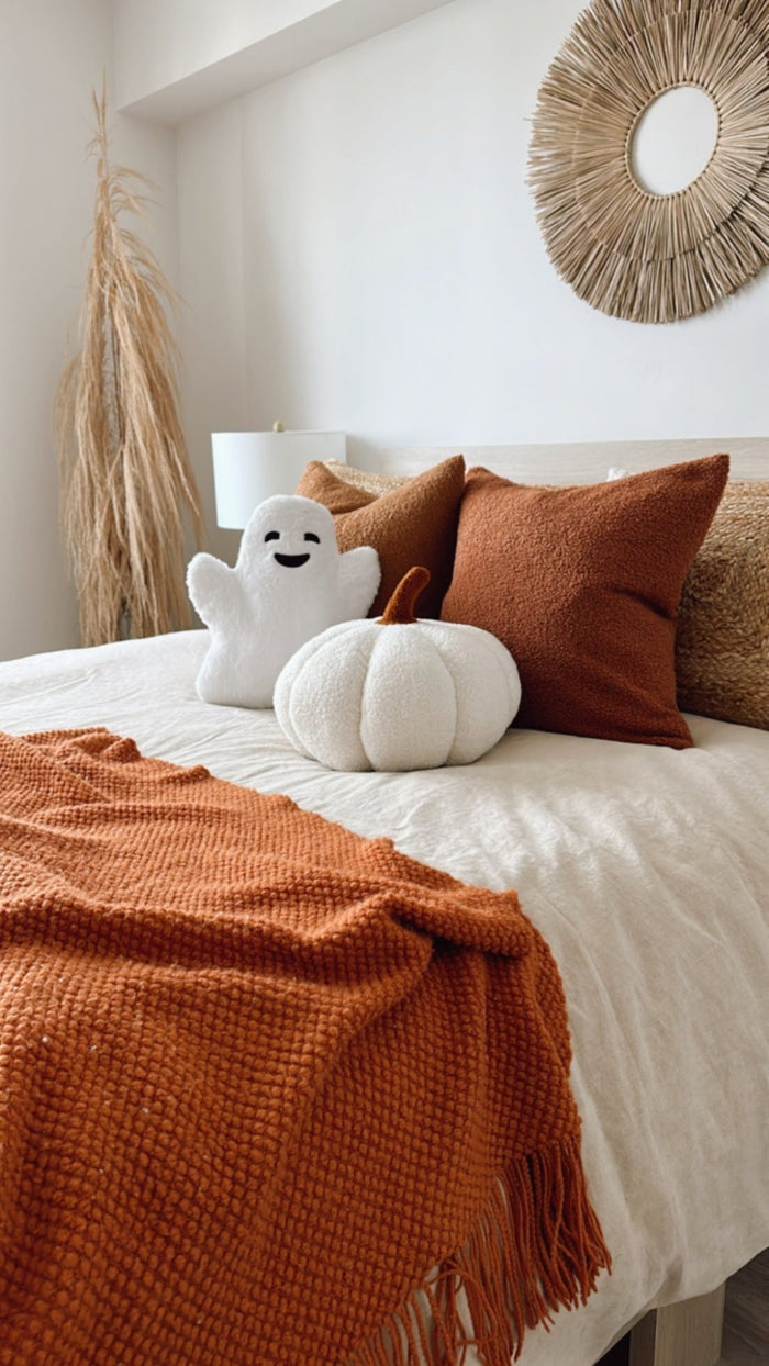 Jumbo Sherpa Cream Pumpkin Pillow - Sweet Water Decor -