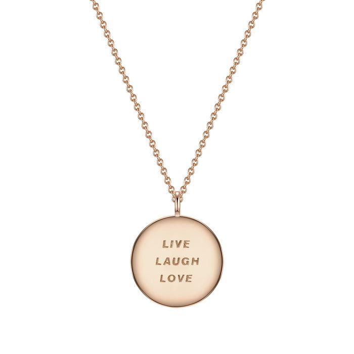 Kette LIVE LAUGH LOVE roségold