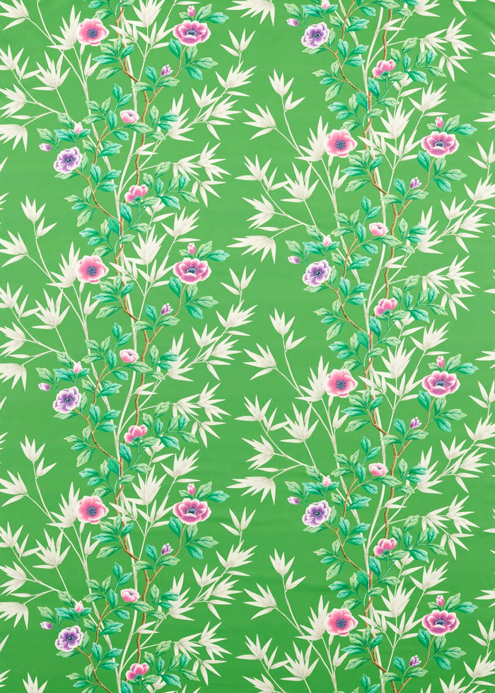 Lady Alford Cotton Satin Fabric - Apple/Magenta - Diane Hill