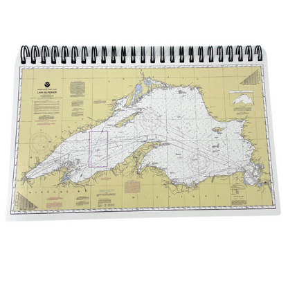 Lake Superior Map Spiral Notebook