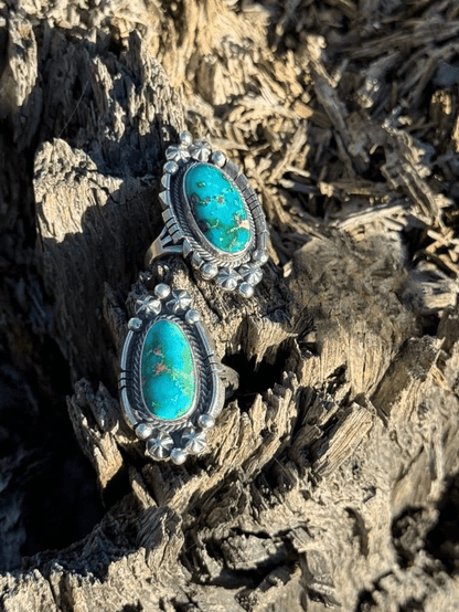 Large Sonoran Turquoise Teardrop Ring6