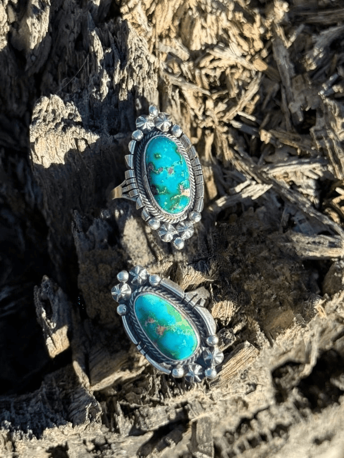 Large Sonoran Turquoise Teardrop Ring6