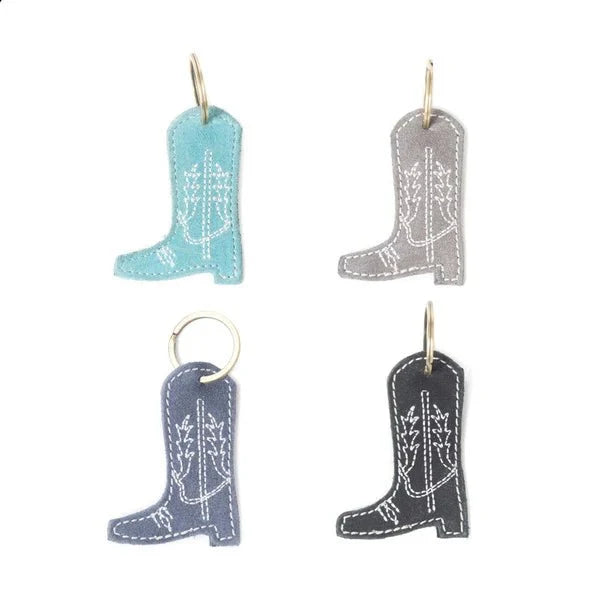 Leather Boot Key ChainTurquoise