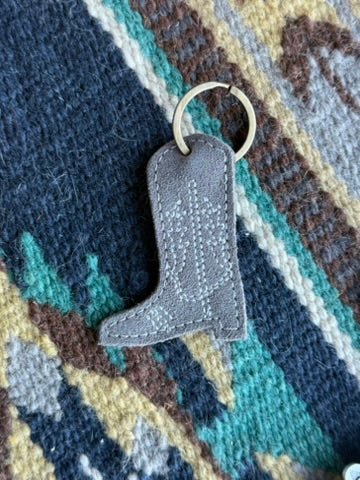 Leather Boot Key ChainGrey