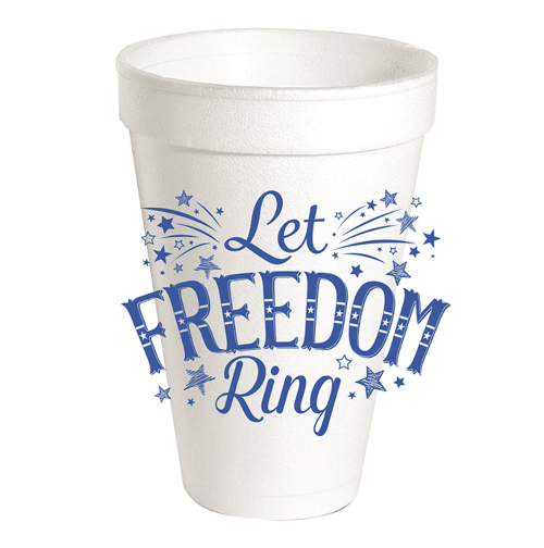 Rosanne Beck Party Let Freedom Ring Foam Cups