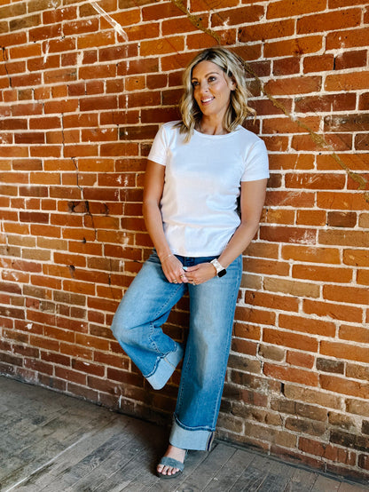 Lexi Crew Neck Tee, White