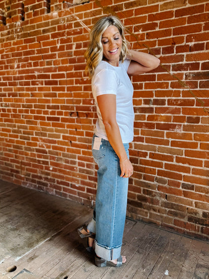 Lexi Crew Neck Tee, White
