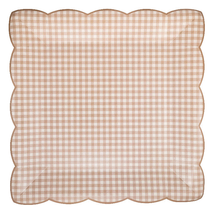 My Mind’s Eye COC1241 - Light Brown Gingham 10" Plate