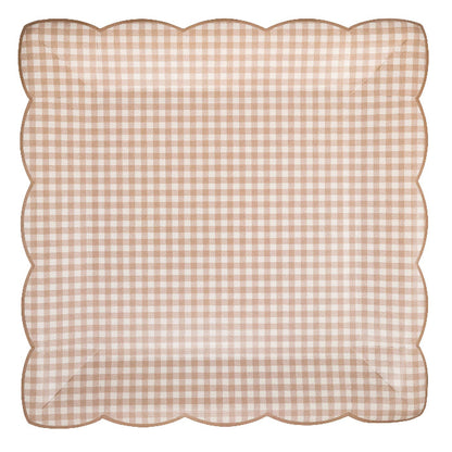 My Mind’s Eye COC1241 - Light Brown Gingham 10" Plate