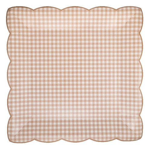 My Mind’s Eye COC1241 - Light Brown Gingham 10" Plate