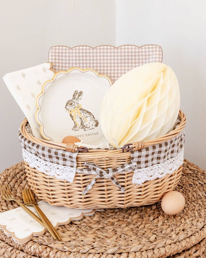 My Mind’s Eye COC1241 - Light Brown Gingham 10" Plate