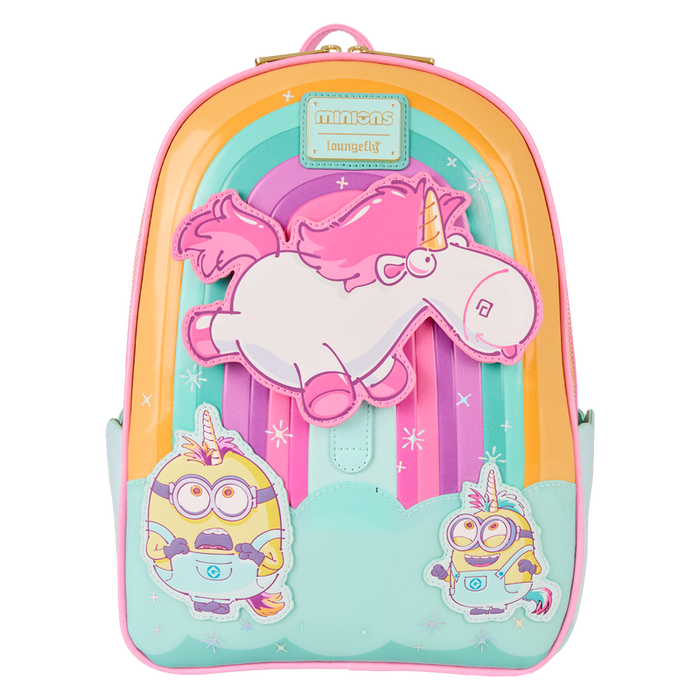 Loungefly Minions - Fluffy Unicorn Rainbow Mini Backpack