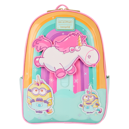 Loungefly Minions - Fluffy Unicorn Rainbow Mini Backpack