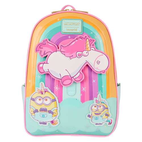 Loungefly Minions - Fluffy Unicorn Rainbow Mini Backpack