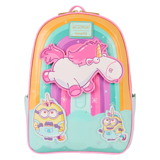Loungefly Minions - Fluffy Unicorn Rainbow Mini Backpack