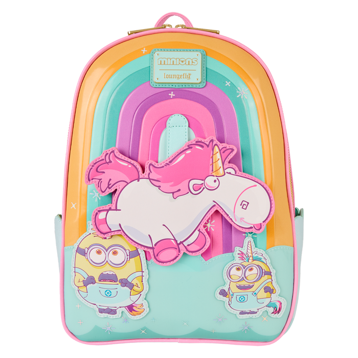 Loungefly Minions - Fluffy Unicorn Rainbow Mini Backpack