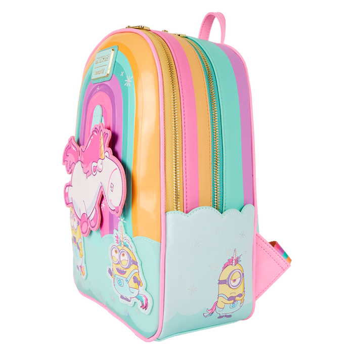 Loungefly Minions - Fluffy Unicorn Rainbow Mini Backpack