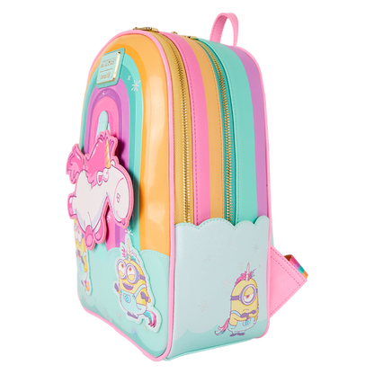 Loungefly Minions - Fluffy Unicorn Rainbow Mini Backpack