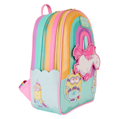 Loungefly Minions - Fluffy Unicorn Rainbow Mini Backpack