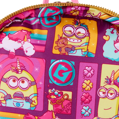 Loungefly Minions - Fluffy Unicorn Rainbow Mini Backpack