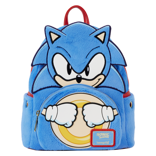 Loungefly Sonic the Hedgehog Classic Cosplay Plush Mini Backpack