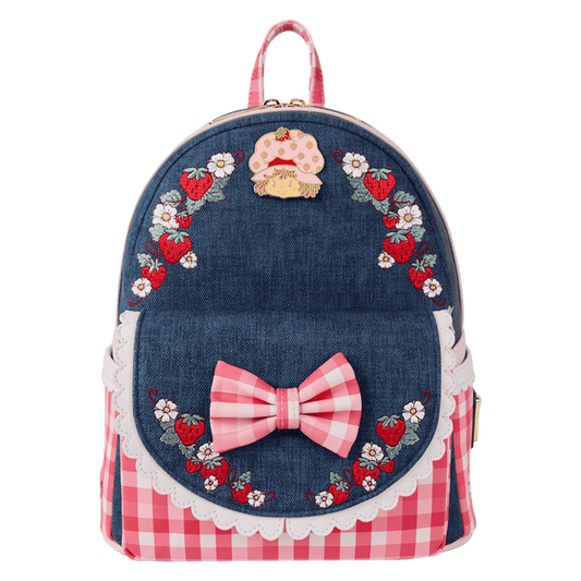 Loungefly Strawberry Shortcake - Faux Denim Gingham Mini Backpack