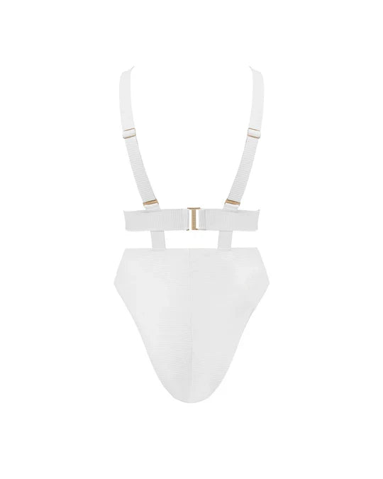 Lucerne Plunge Swimsuit White