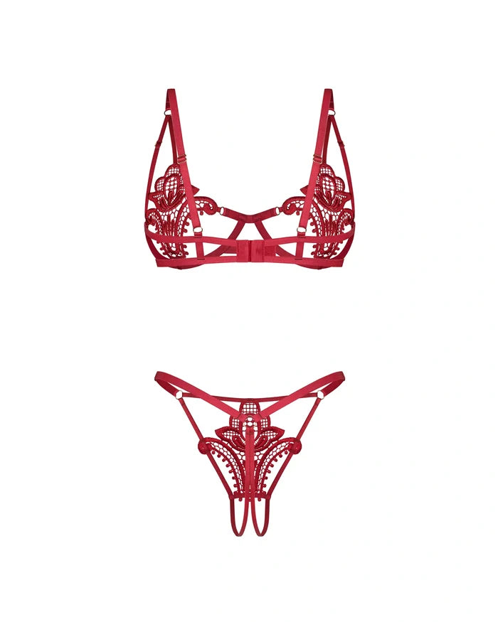 Luise Sublime Open-Crotch Set Red