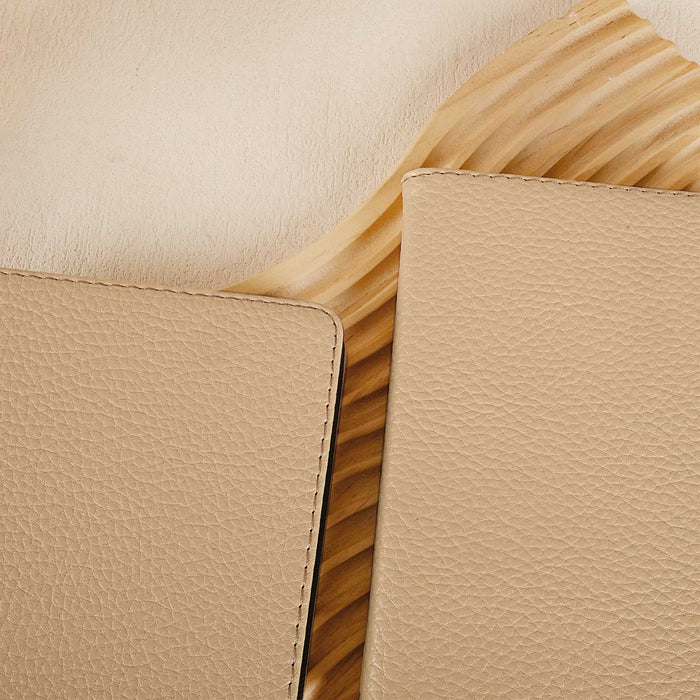 Lychee Pattern Leather Kindle Case - Khaki