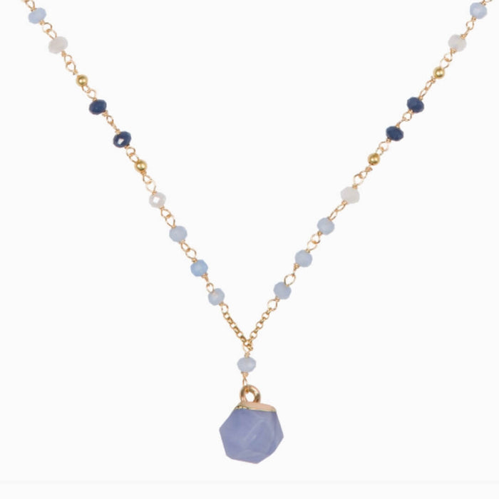 Marquet Fair Trade Geometric Pendant Necklace Heather