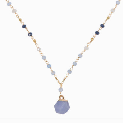 Marquet Fair Trade Geometric Pendant Necklace Heather
