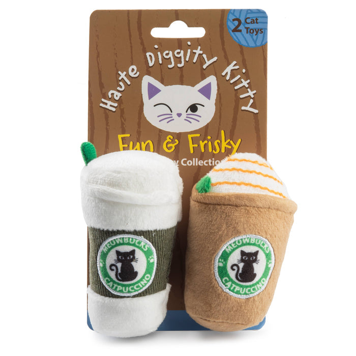 Meowbucks (2 coffee cups) Organic Catnip Toys - Dog.Dog.Cat.