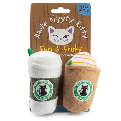 Meowbucks (2 coffee cups) Organic Catnip Toys - Dog.Dog.Cat.