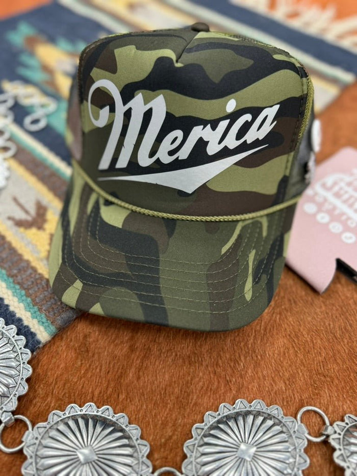 Merica Camo Trucker Hat