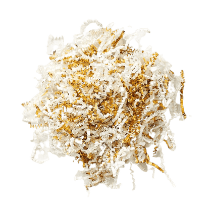 Gold/White Custom Metallic Crinkle Paper - Corporate Gifts
