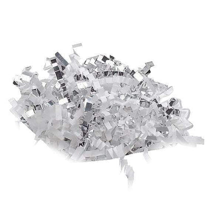 Silver/White Custom Metallic Crinkle Paper - Corporate Gifts