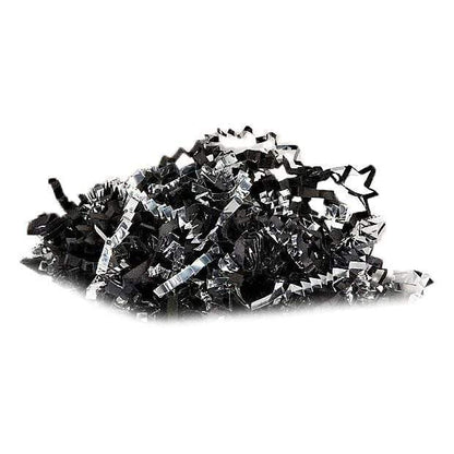 Silver/Black Custom Metallic Crinkle Paper - Corporate Gifts
