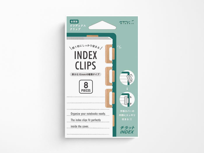 Midori Index Clips Chiratto Orange S