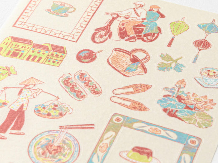 Midori Stickers - Vietnamese Motifs