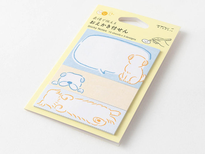 Midori Sticky Notes - Drawing Dog