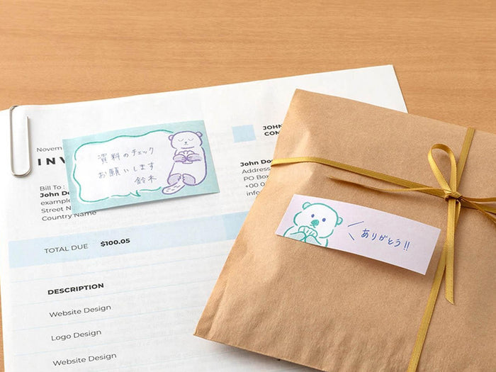 Midori Sticky Notes - Drawing Sea Otter