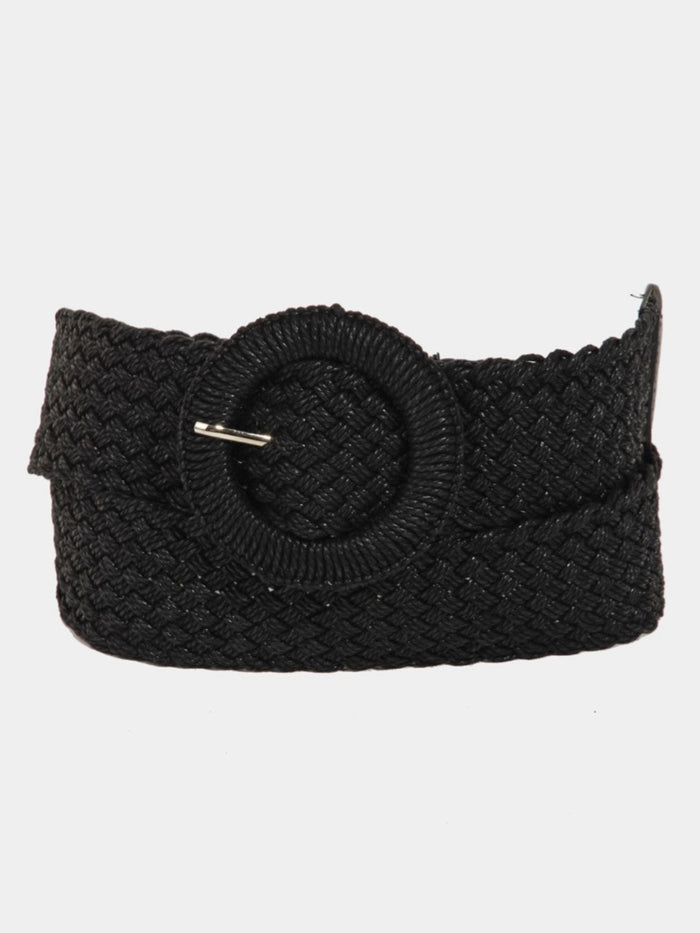Monochromtic Braided Belt, Blac