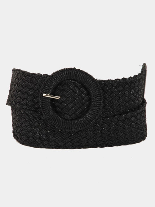 Monochromtic Braided Belt, Blac